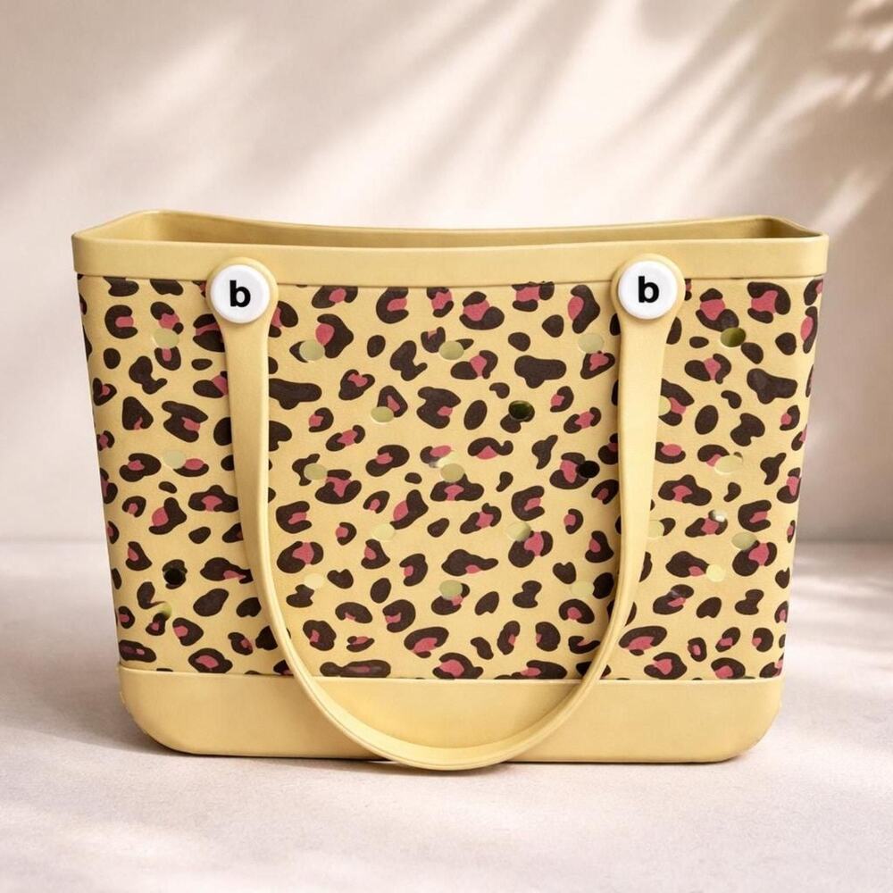Leopard Print Beach Tote Bag